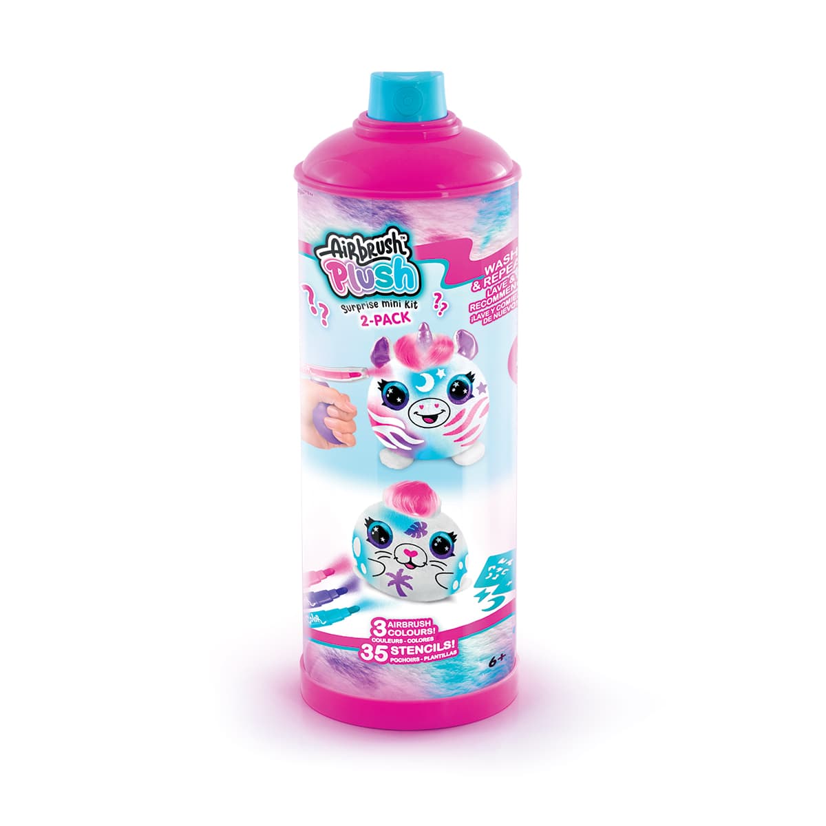 STYLE 4 EVER - AIRBRUSH PLUSH MINI MYSTERY SURPRISE "2 PETS" x6U — Rosa