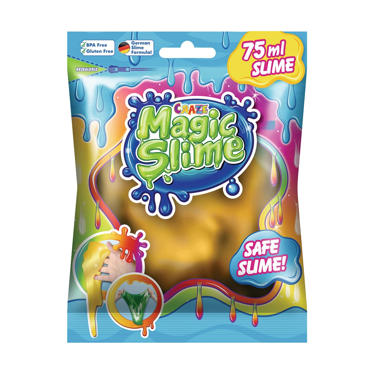 Slime - BAG SLIME - Slime En Bolsa Reutilizable - 6 Colores!!! — Dorado