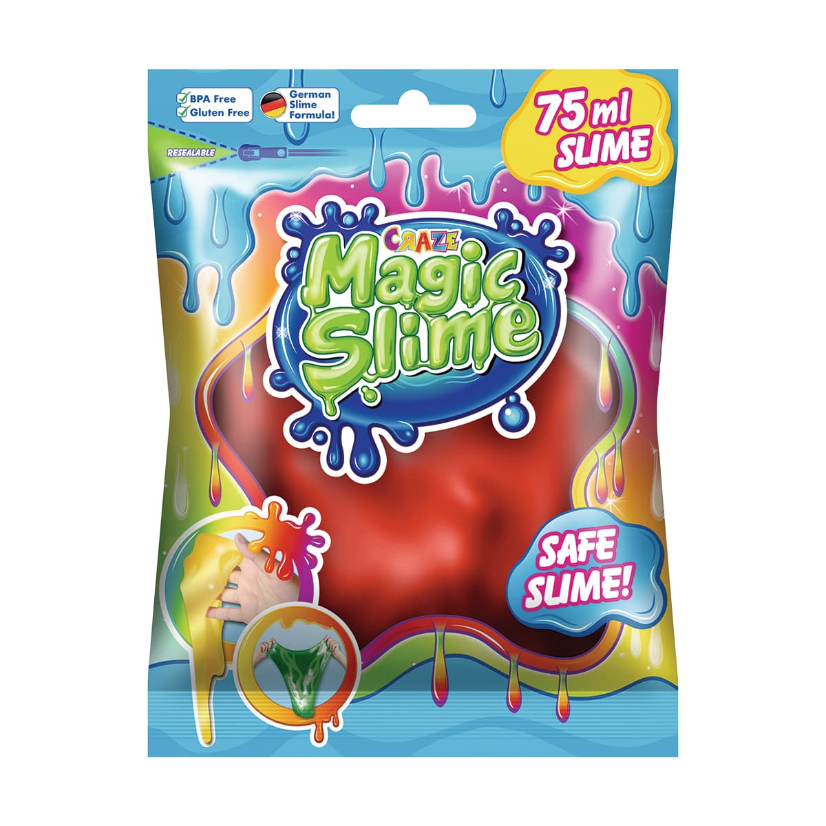 Slime - BAG SLIME - Slime En Bolsa Reutilizable - 6 Colores!!! — Rojo