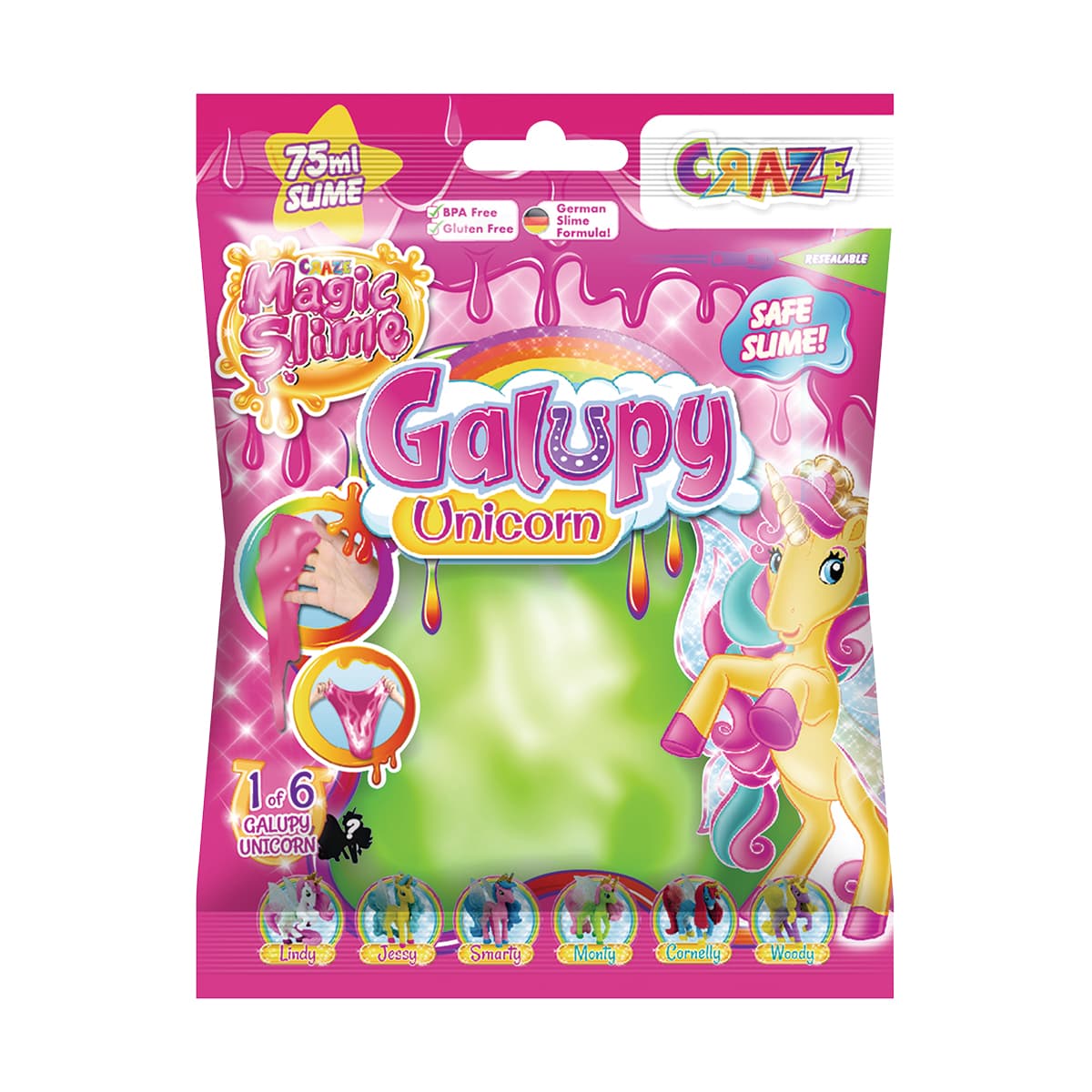 Slime - BAG SURPRISE UNICORN - Bolsa Reutilizable C/Sorpresa - 6 Colores!!! — Green