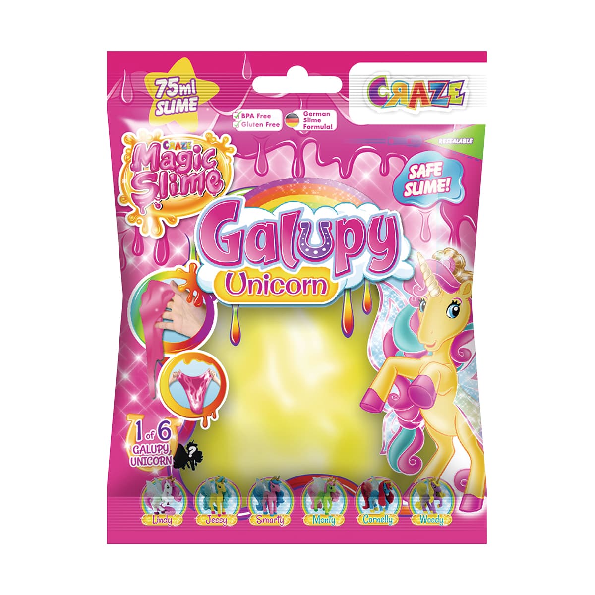 Slime - BAG SURPRISE UNICORN - Bolsa Reutilizable C/Sorpresa - 6 Colores!!! — Yellow