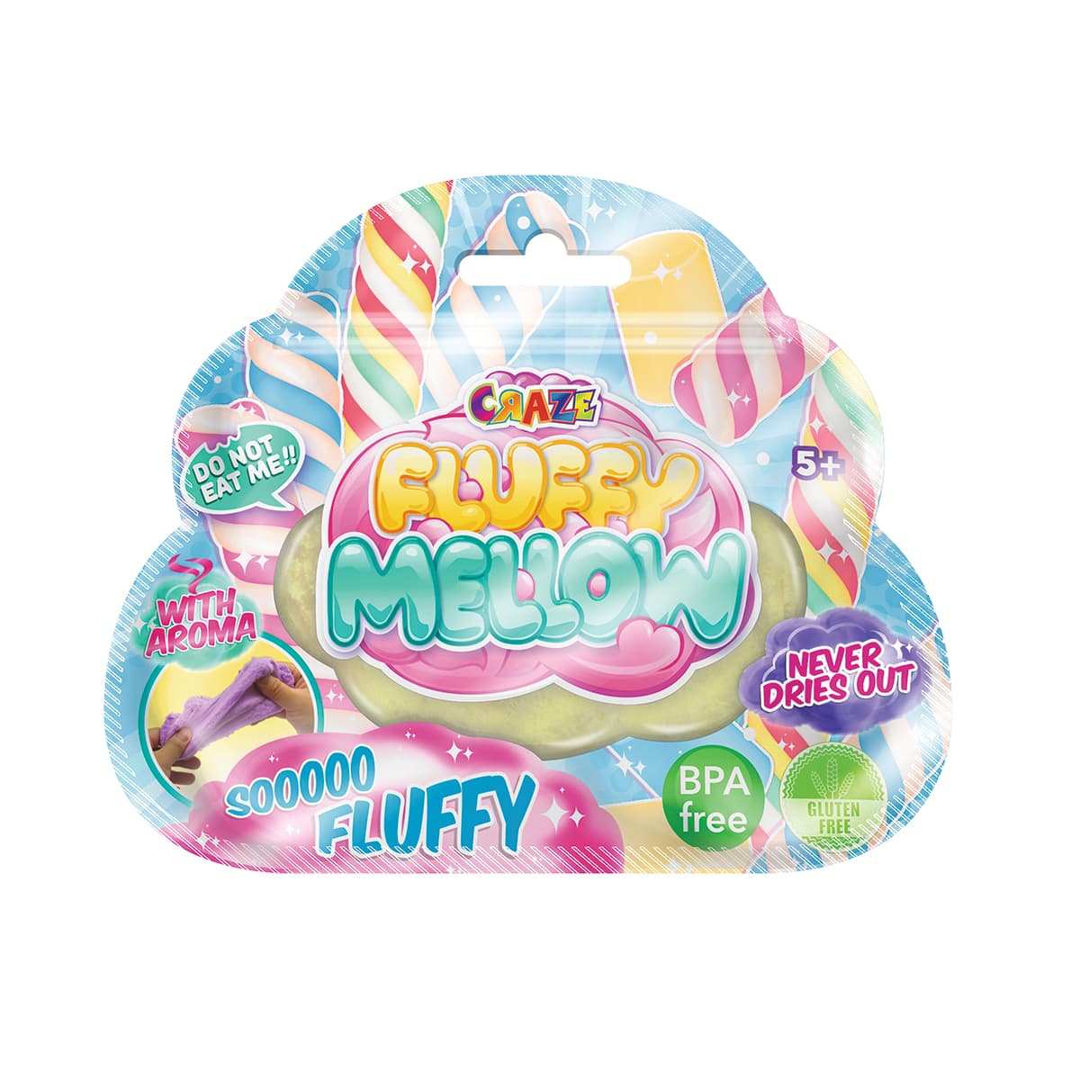 CRAZE - Masa Esponjosa - ZIPBAG - Caja Exhibidora - Masa Esponjosa C/Aroma y Textura Soft En Bolsa